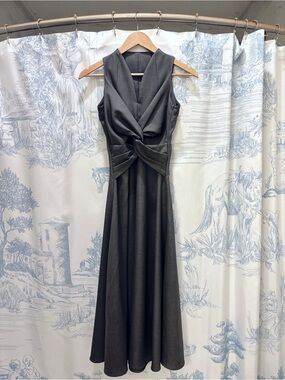 ánuans twist gather dress in grey size 0 (XS)
